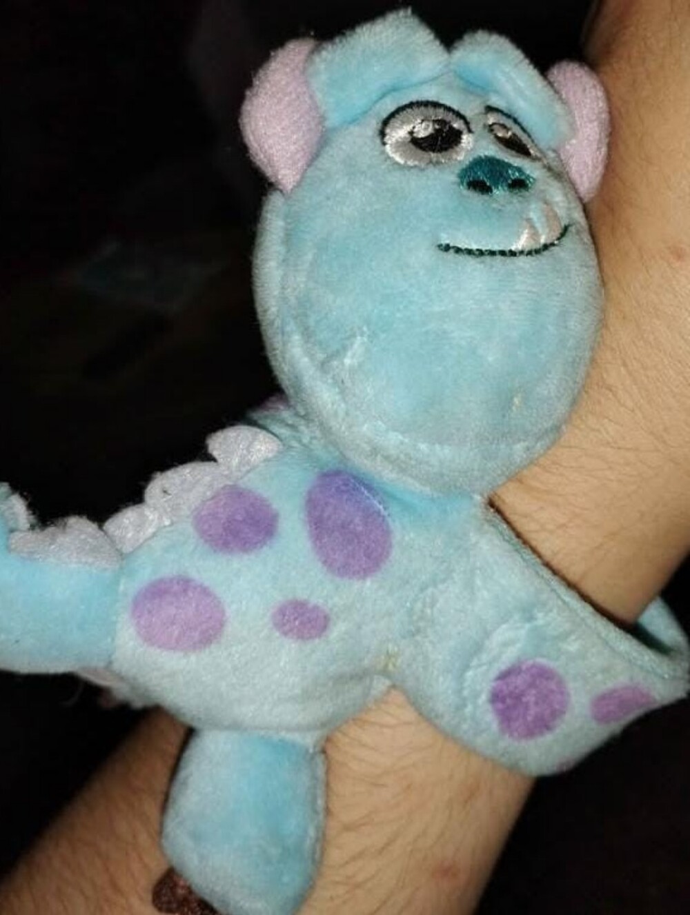 Plush Blue & Purple Reptile Wrist Toy - Soft Plush Pet Accessory